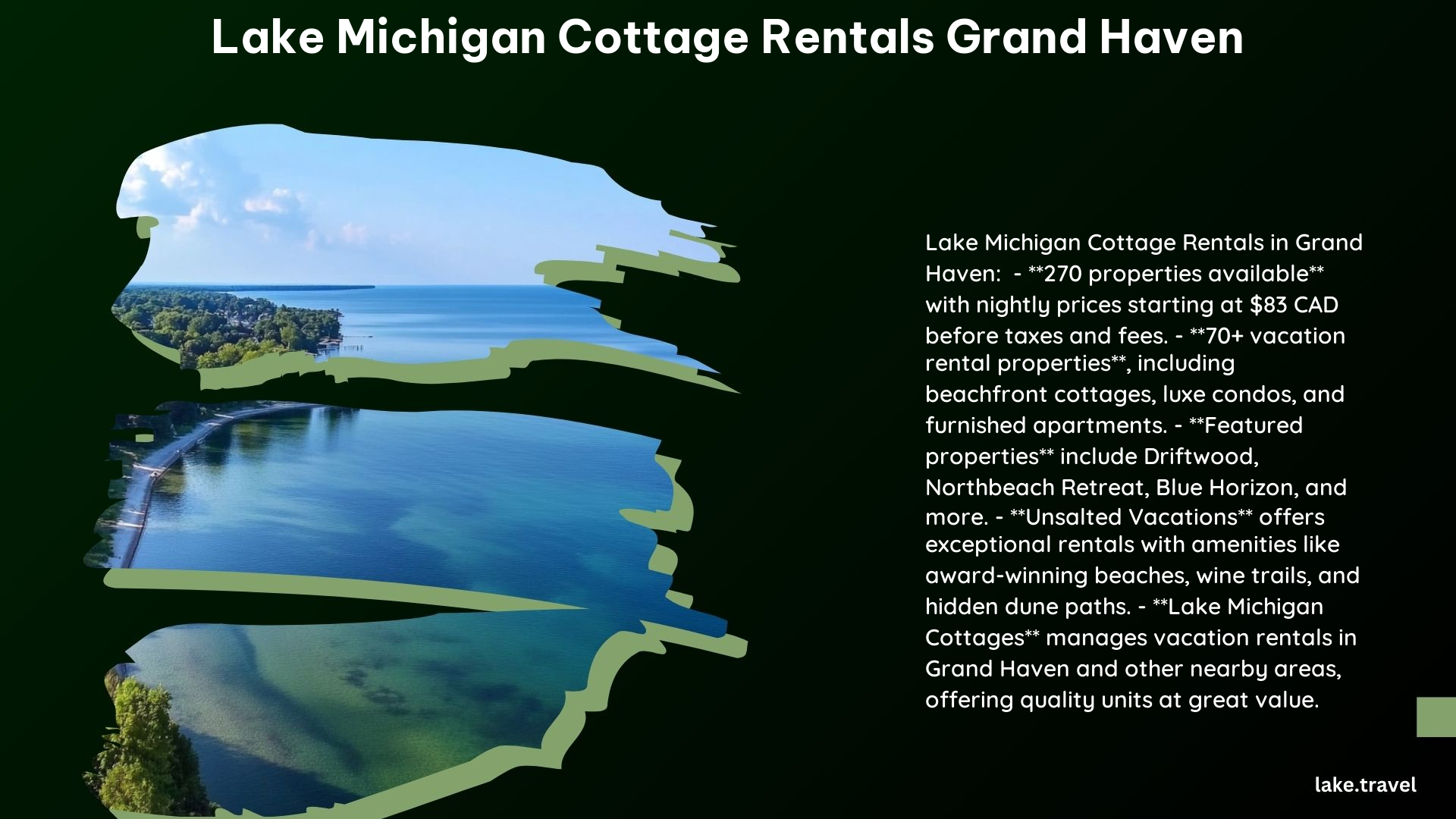 Lake Michigan Cottage Rentals Grand Haven