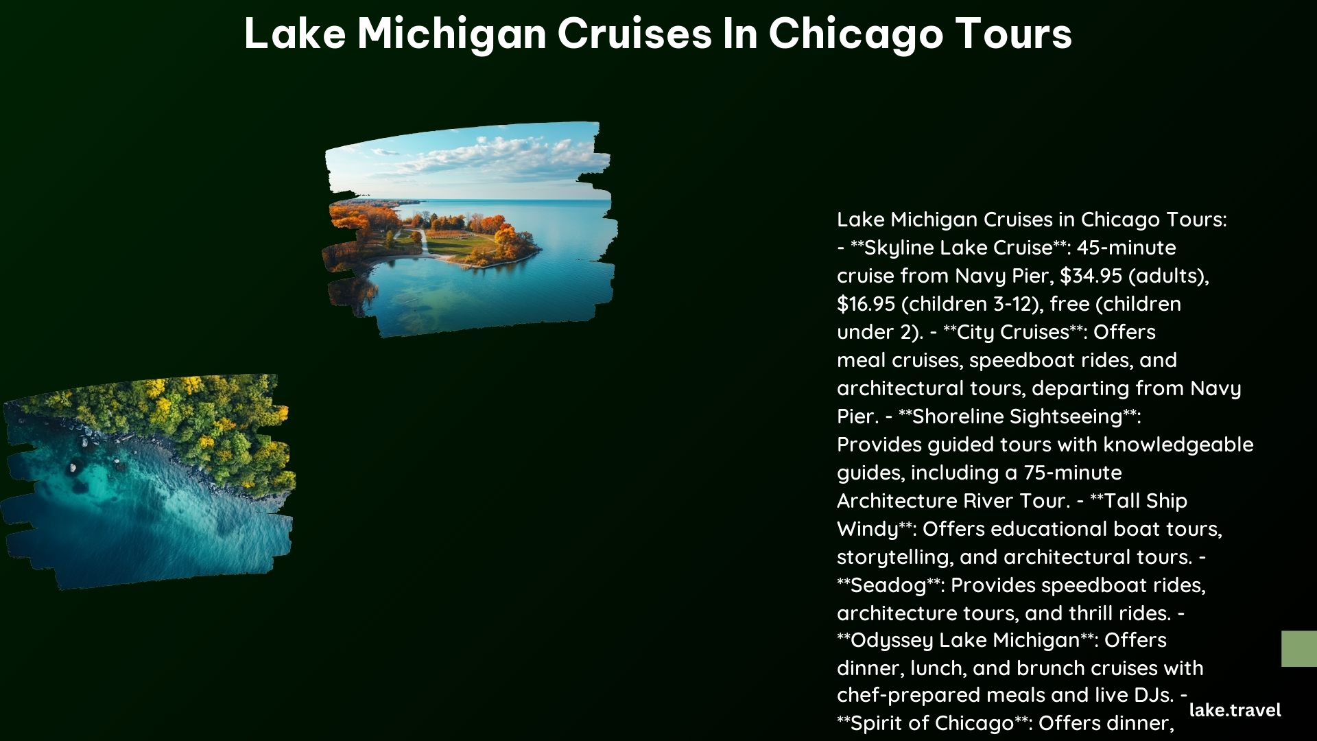 Lake Michigan Cruises in Chicago Tours