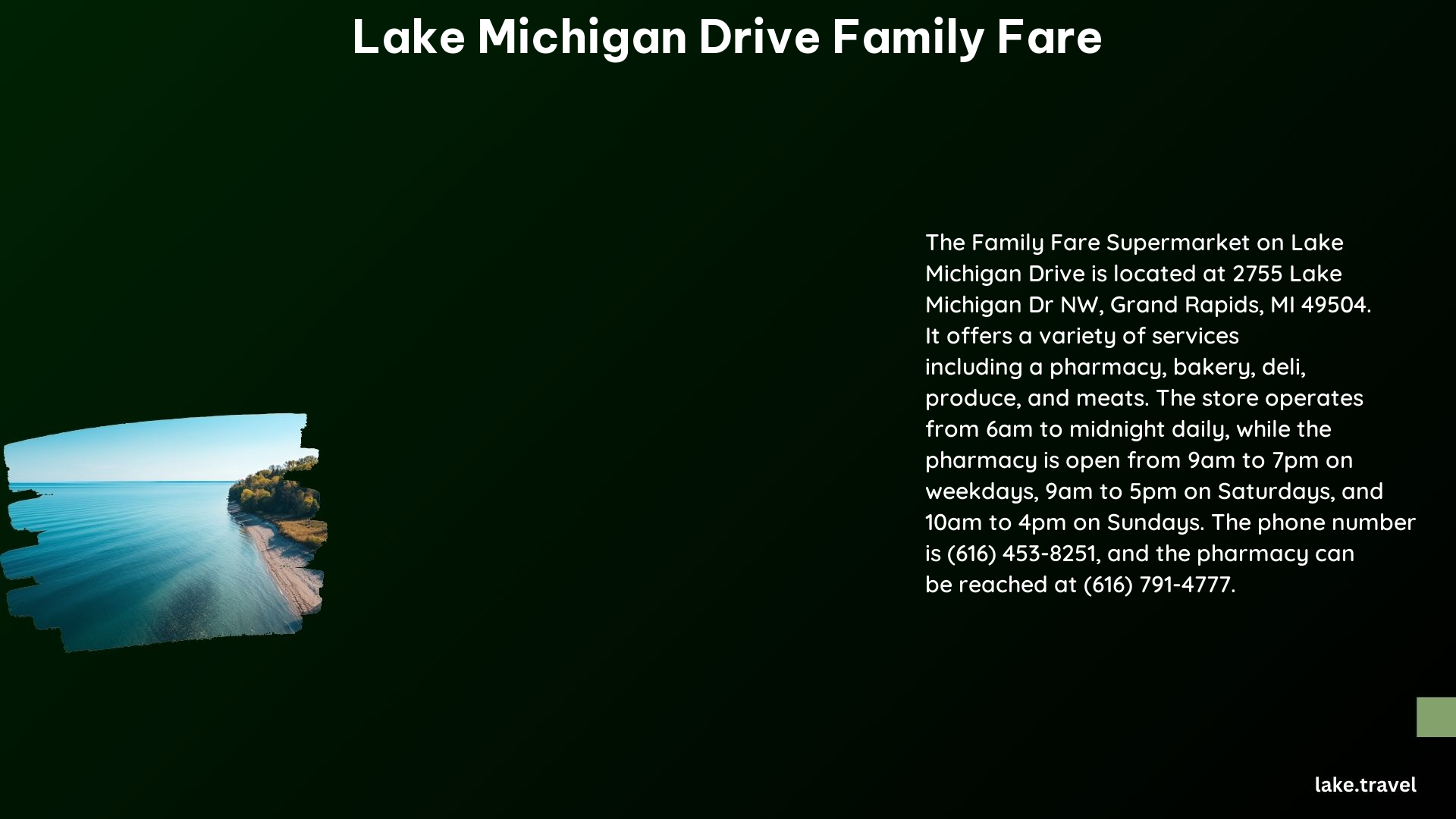 Lake Michigan Drive Family Fare