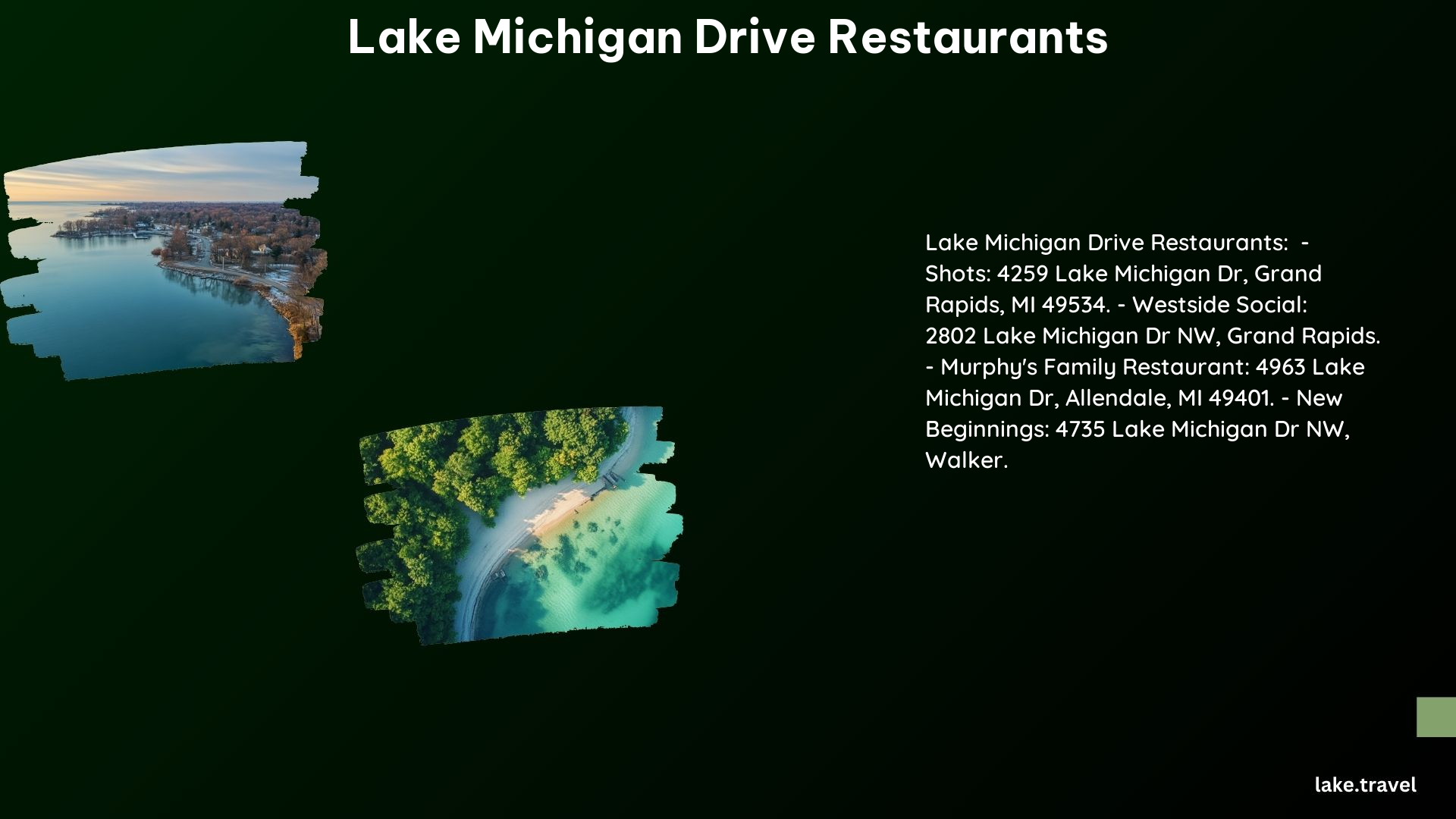 Lake Michigan Drive Restaurants