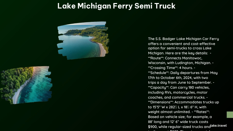 Lake Michigan Ferry Semi Truck