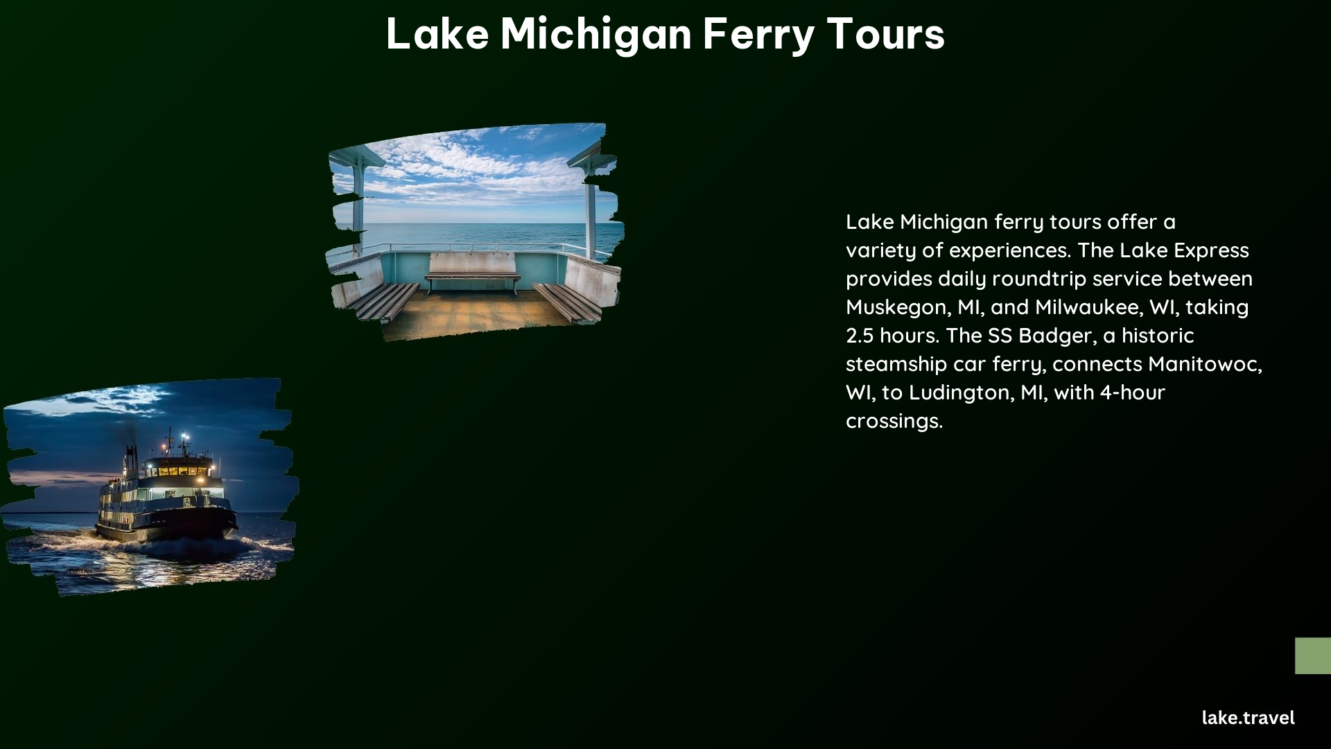 Lake Michigan Ferry Tours