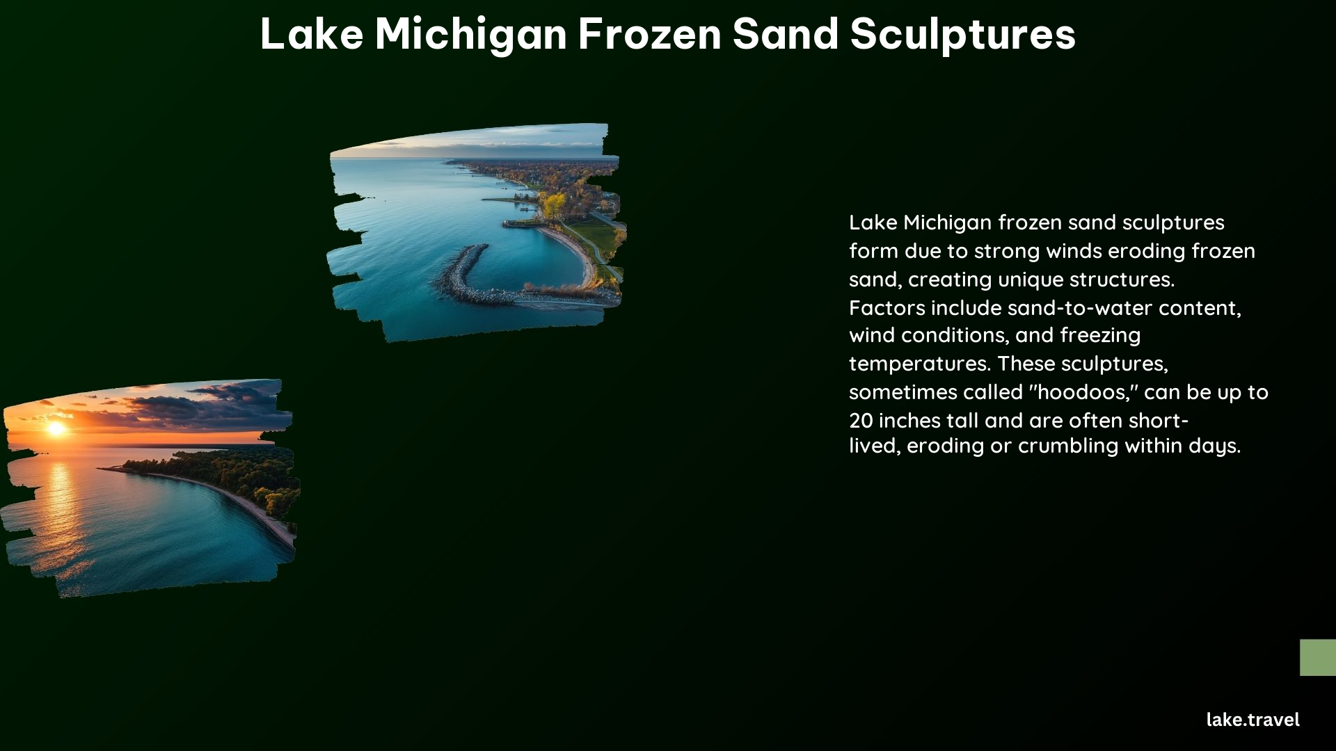 Lake Michigan Frozen Sand Sculptures