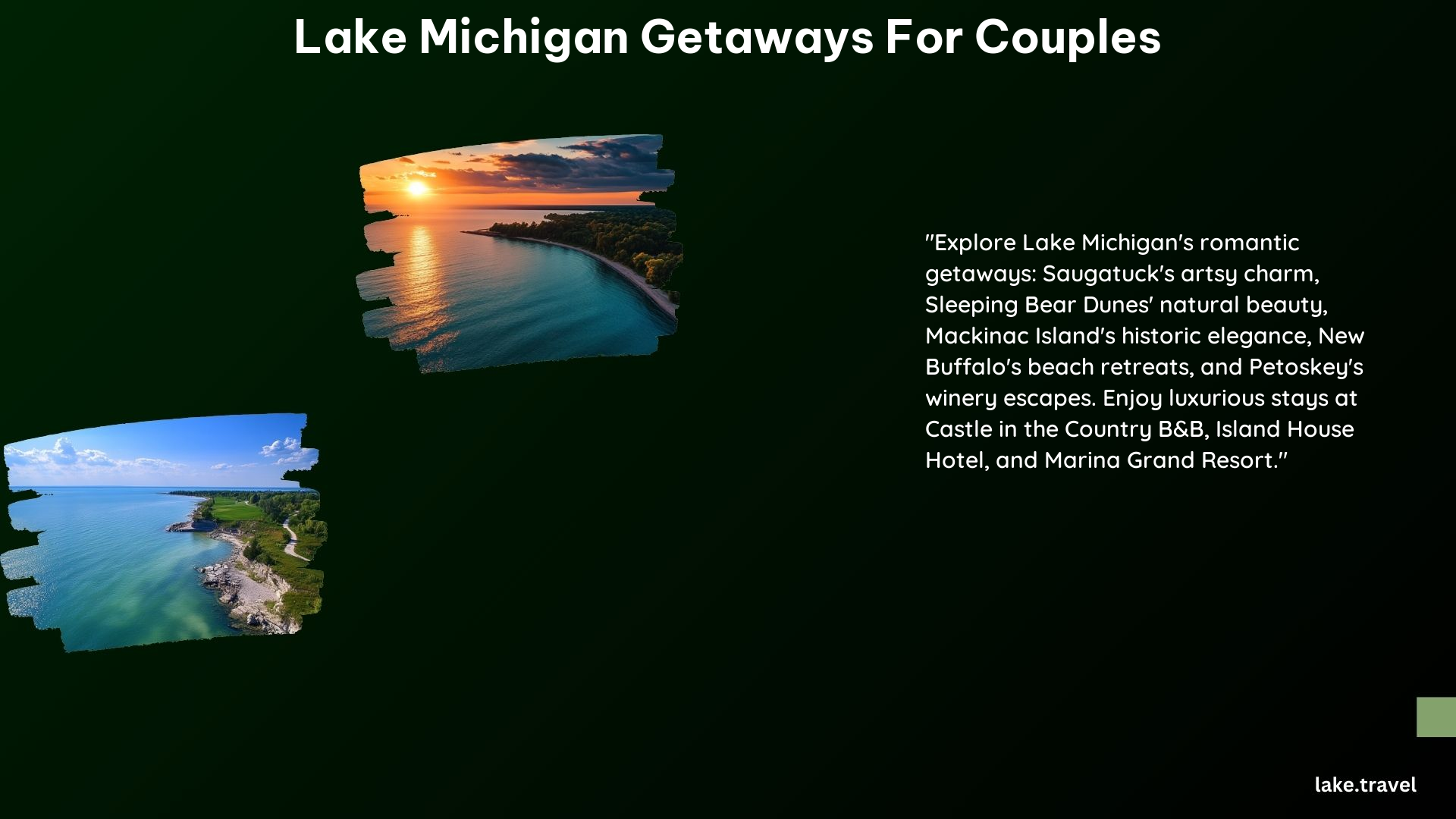 Lake Michigan Getaways for Couples