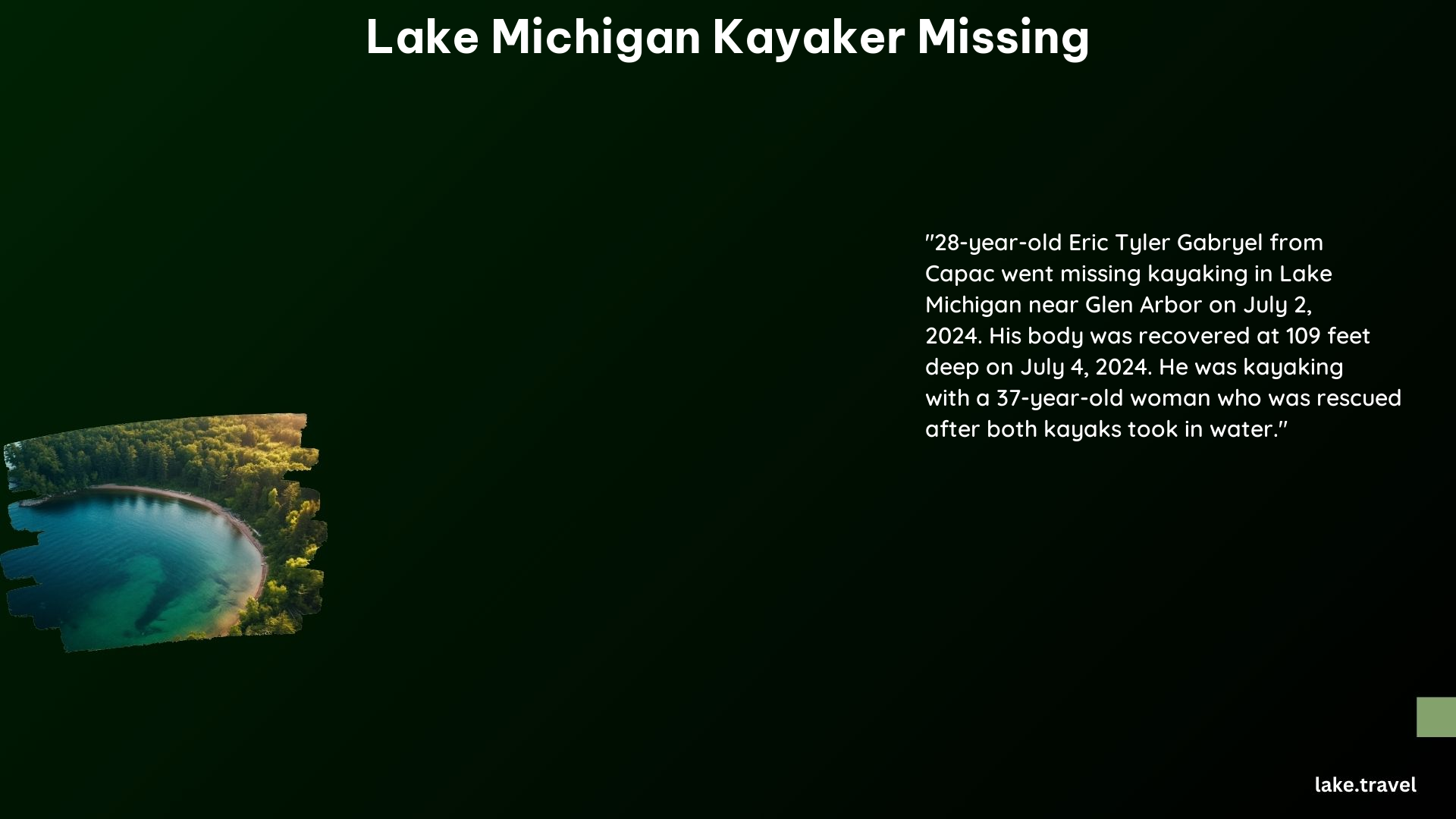 Lake Michigan Kayaker Missing