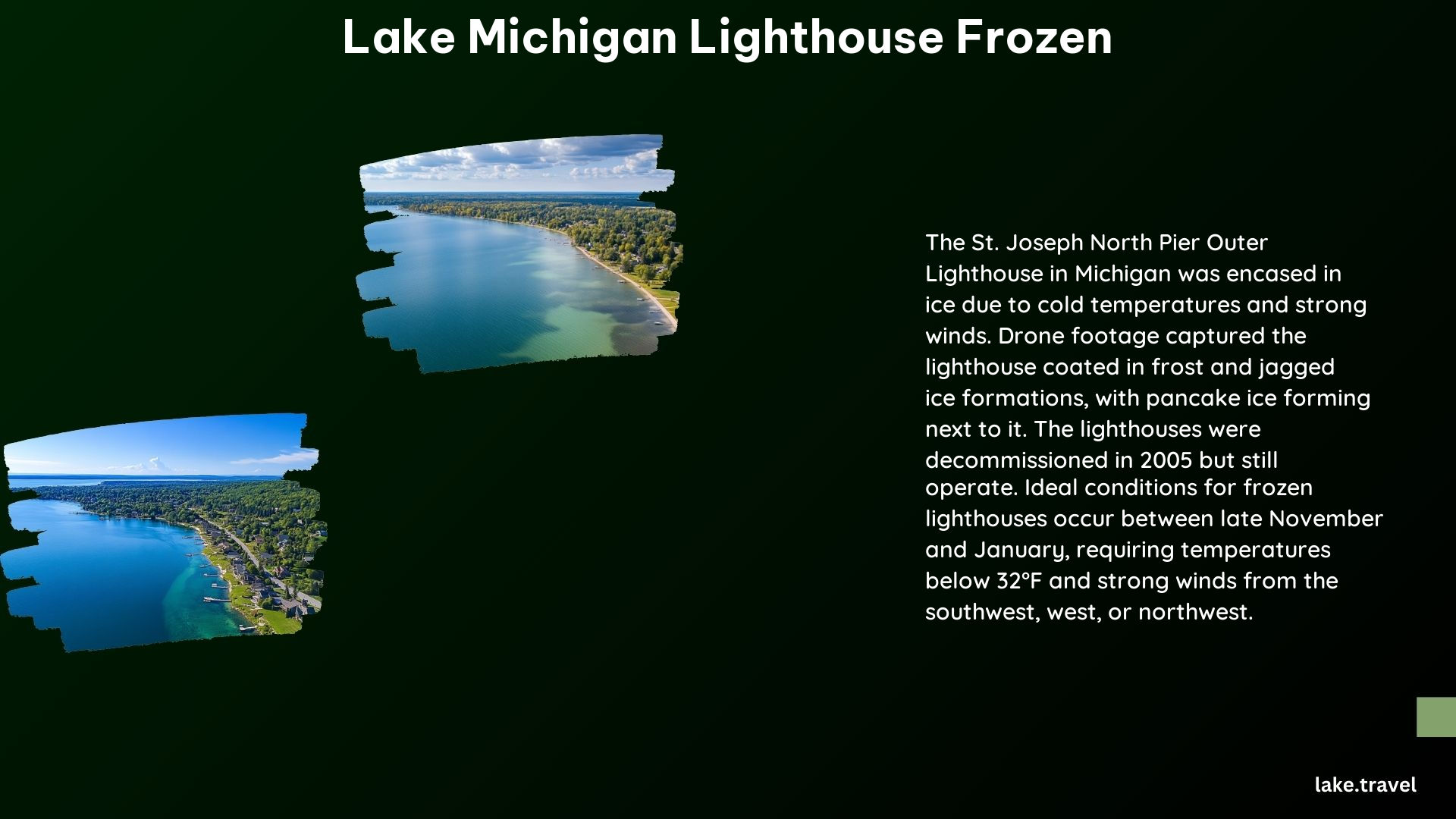 Lake Michigan Lighthouse Frozen