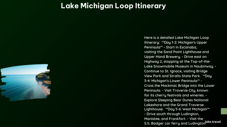 Lake Michigan Loop Itinerary