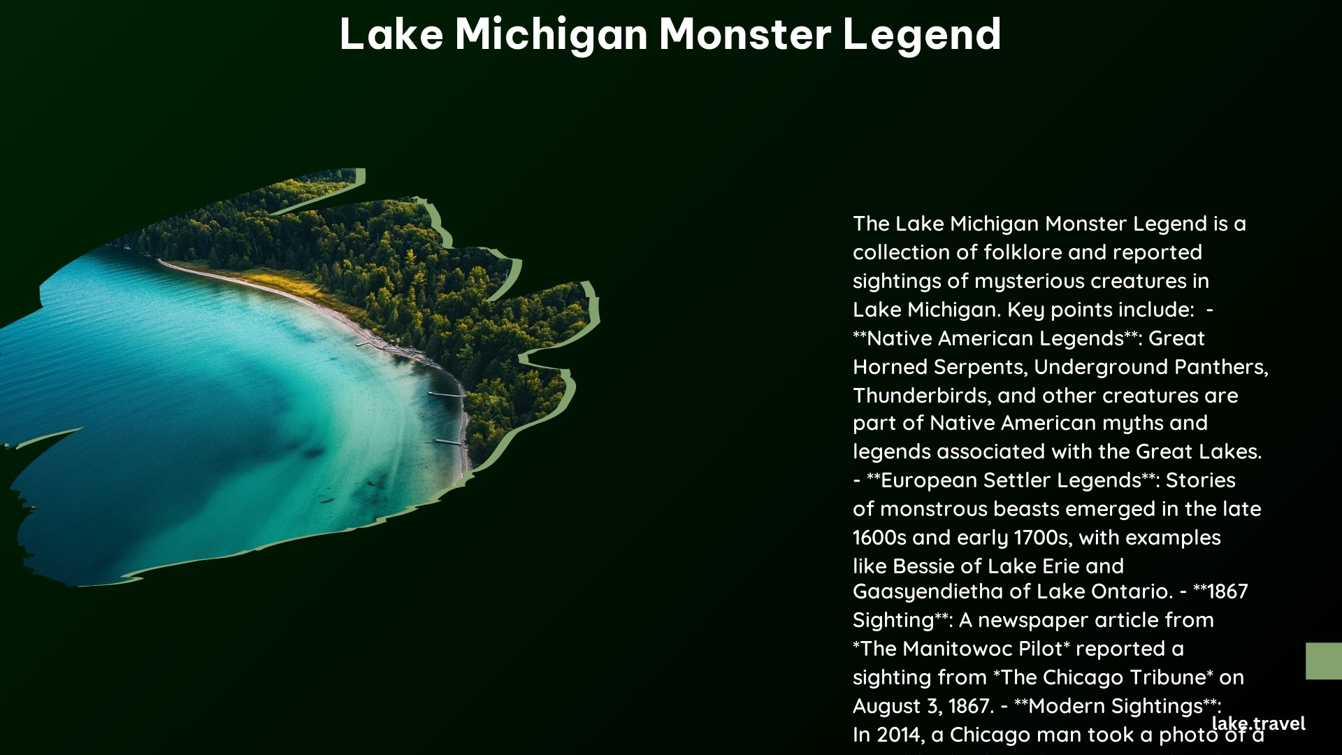 Lake Michigan Monster Legend