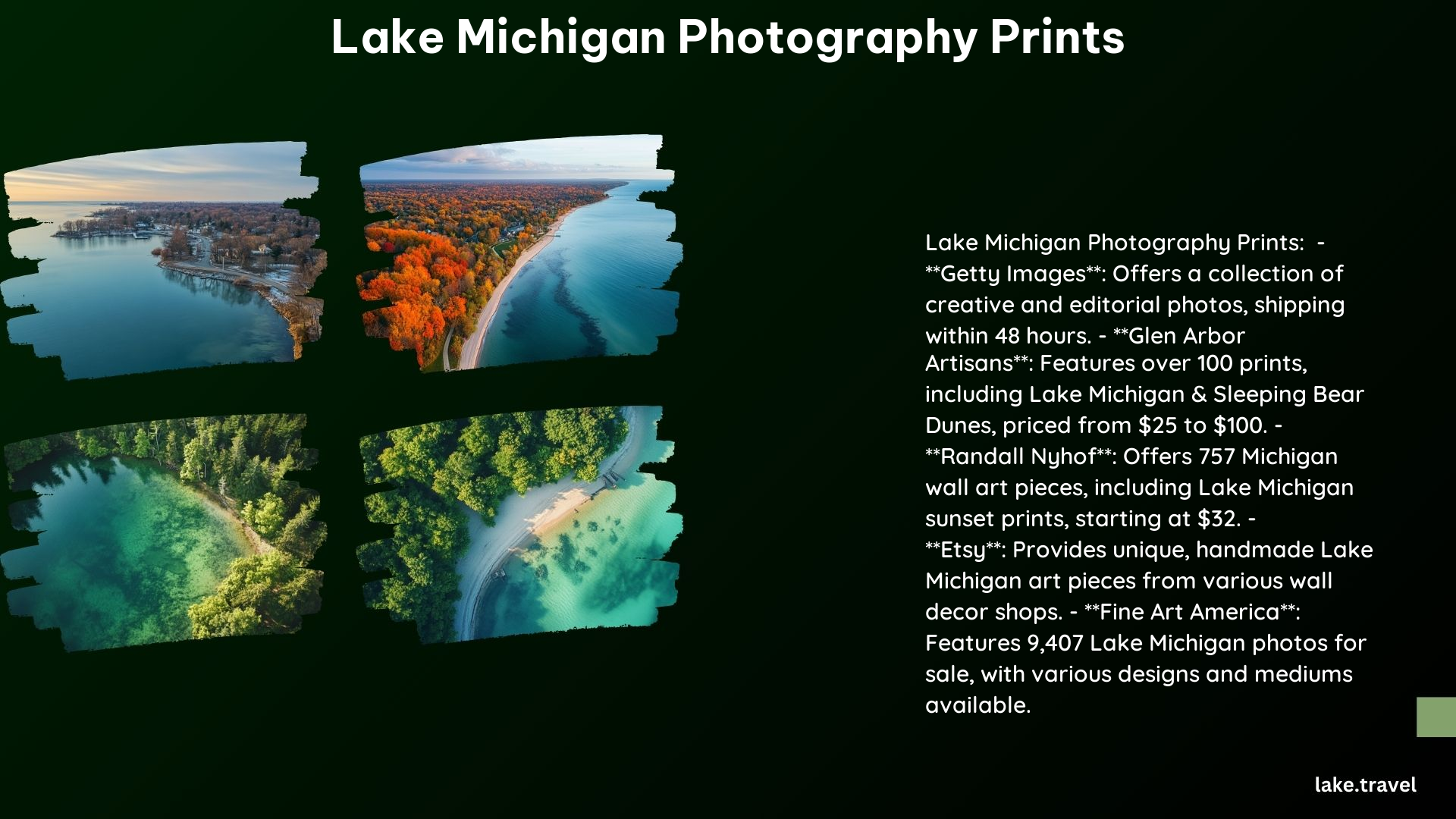 Lake Michigan Photography Prints