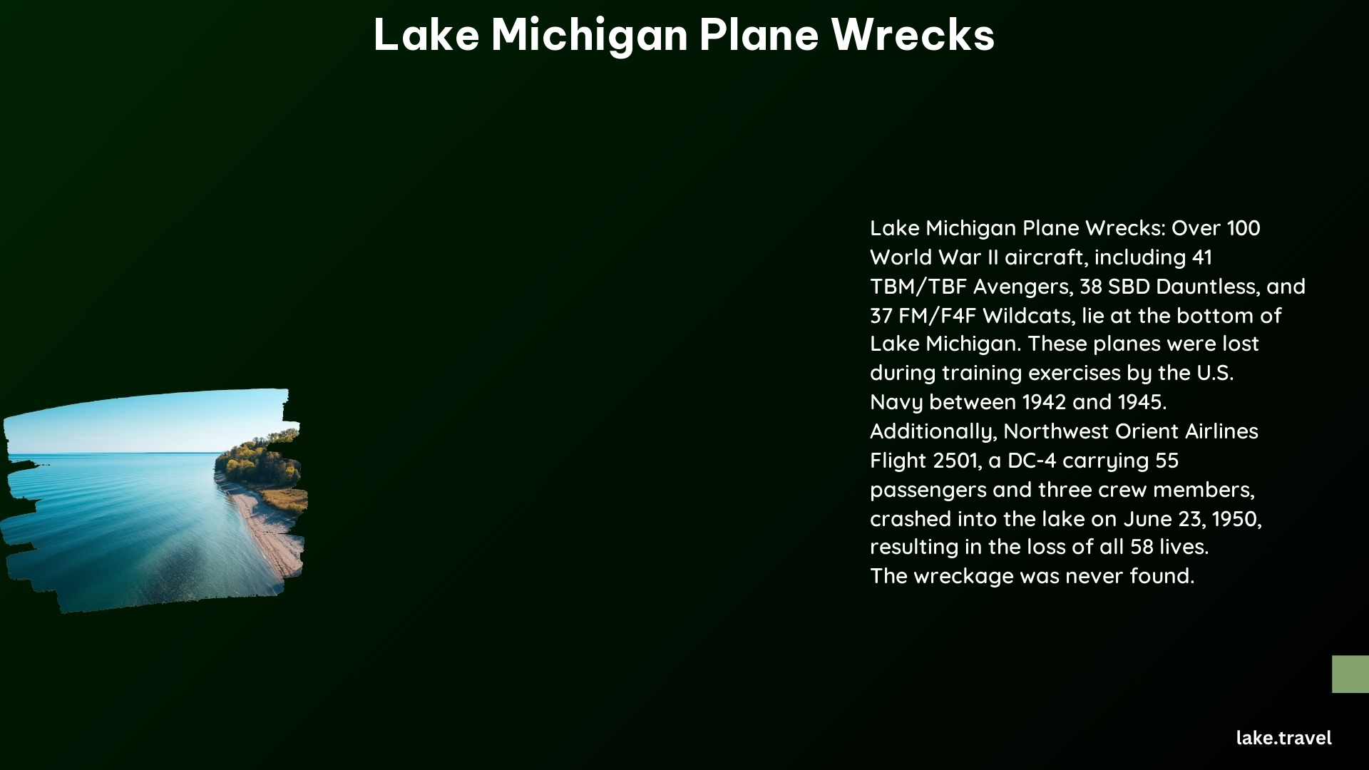 Lake Michigan Plane Wrecks