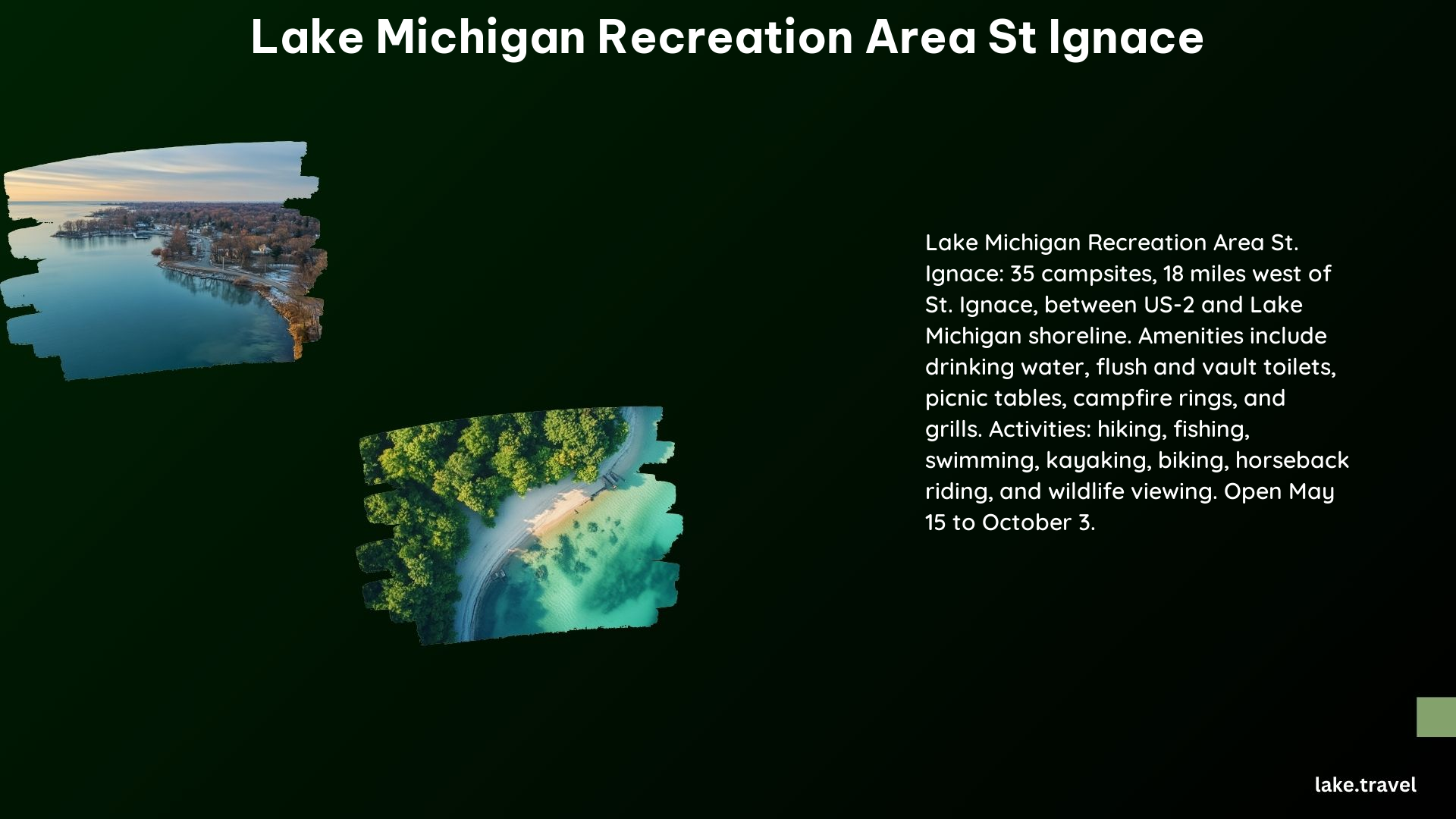 Lake Michigan Recreation Area St Ignace