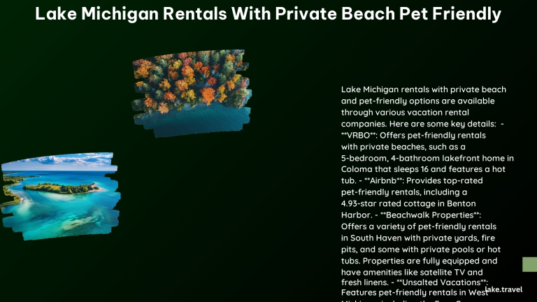 Lake Michigan Rentals With Private Beach Pet Friendly