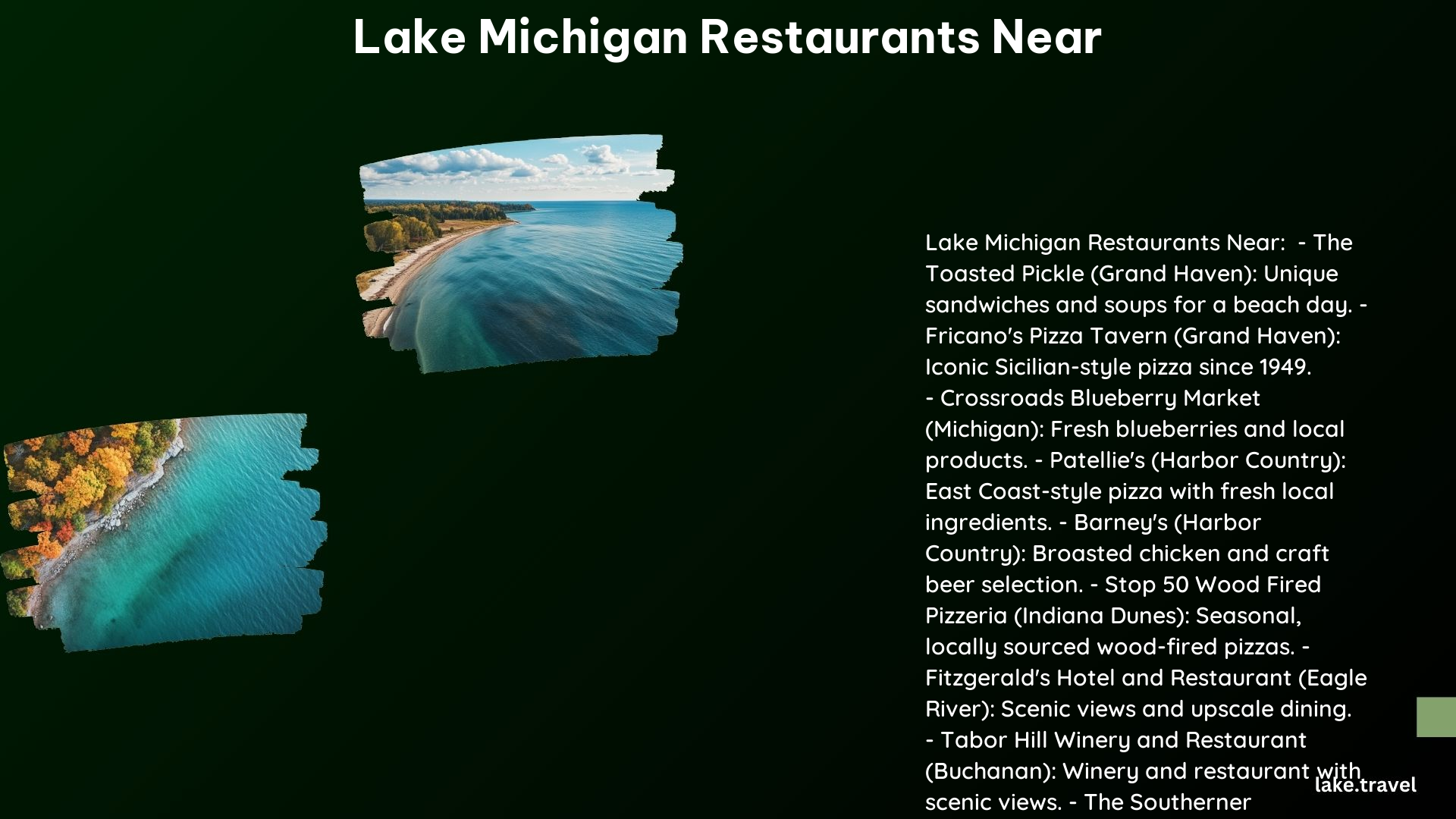 Lake Michigan Restaurants Near