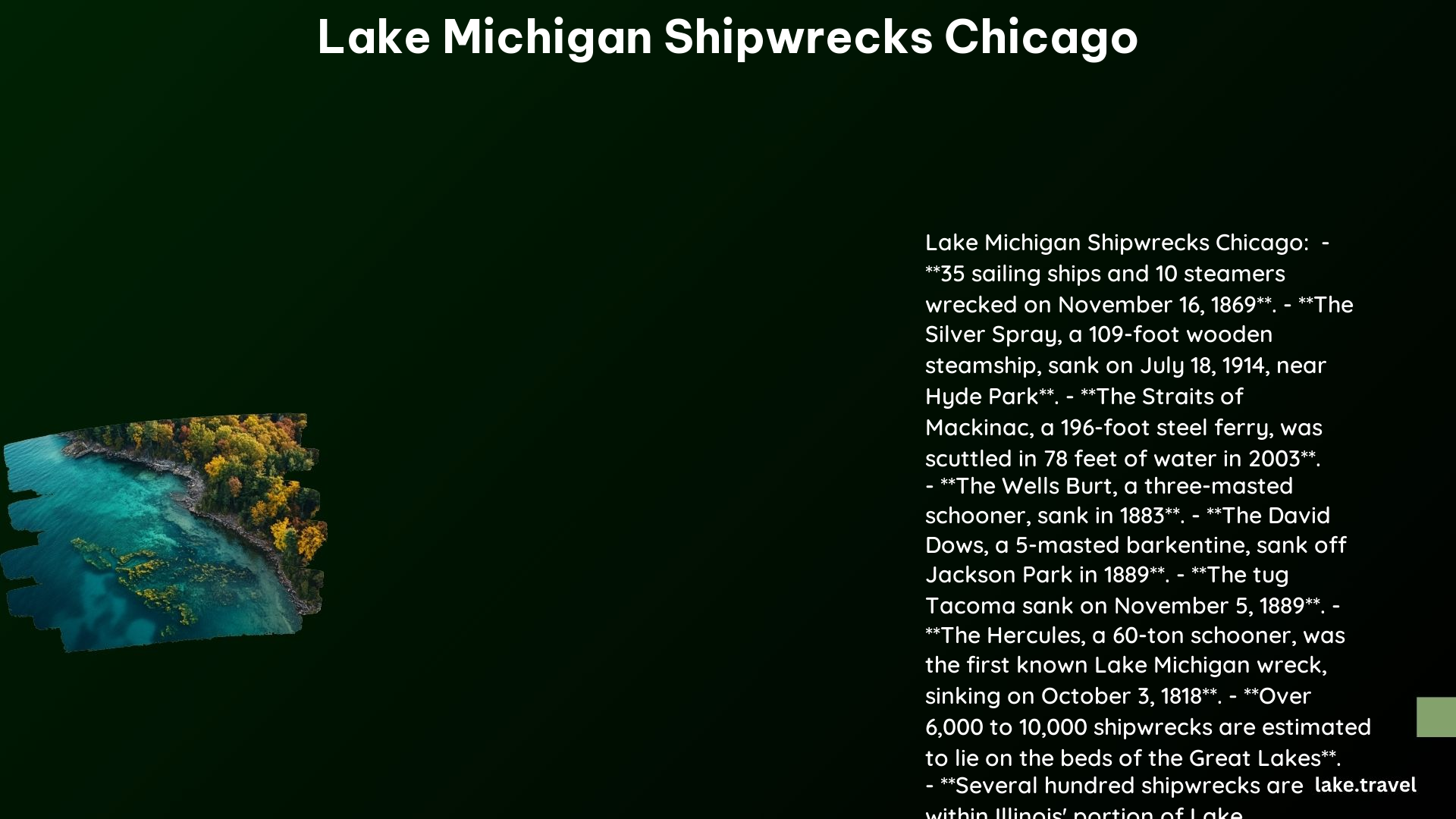 Lake Michigan Shipwrecks Chicago