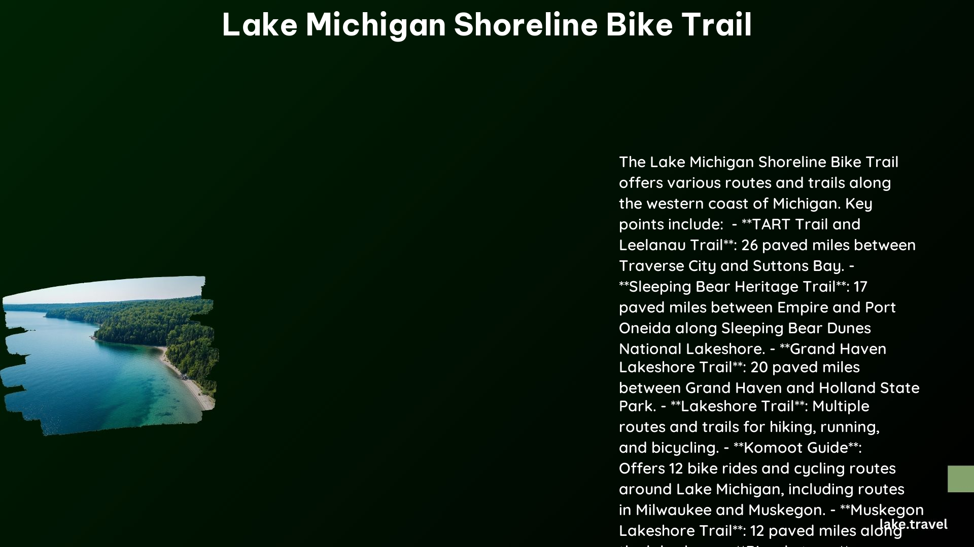 Lake Michigan Shoreline Bike Trail