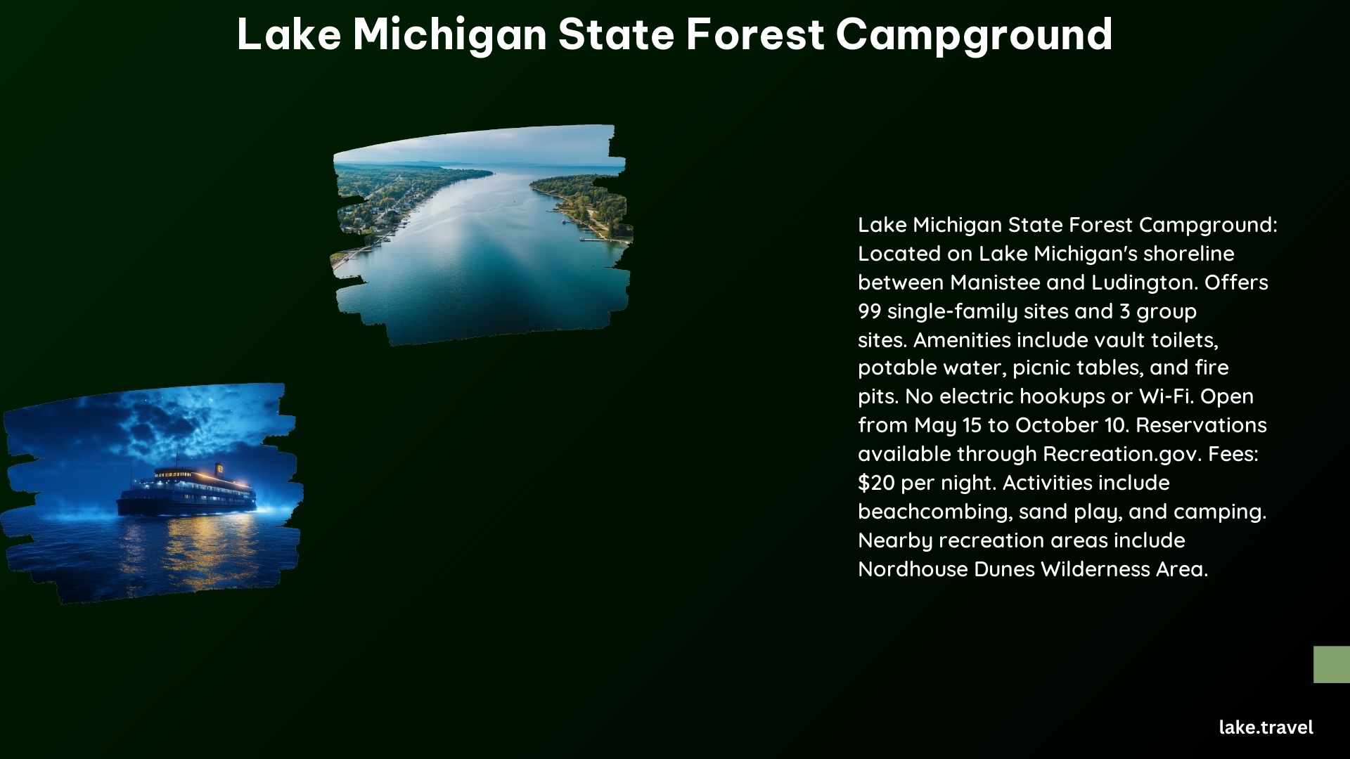 Lake Michigan State Forest Campground