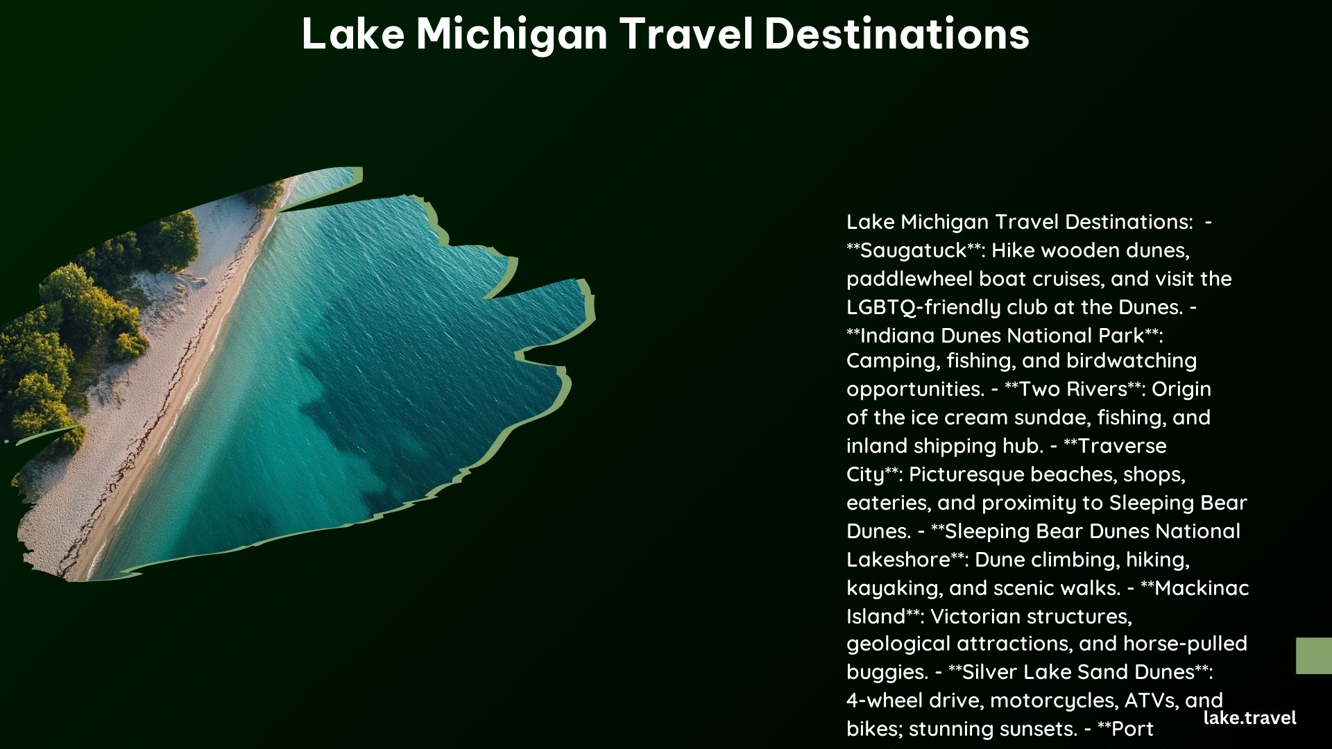 Lake Michigan Travel Destinations