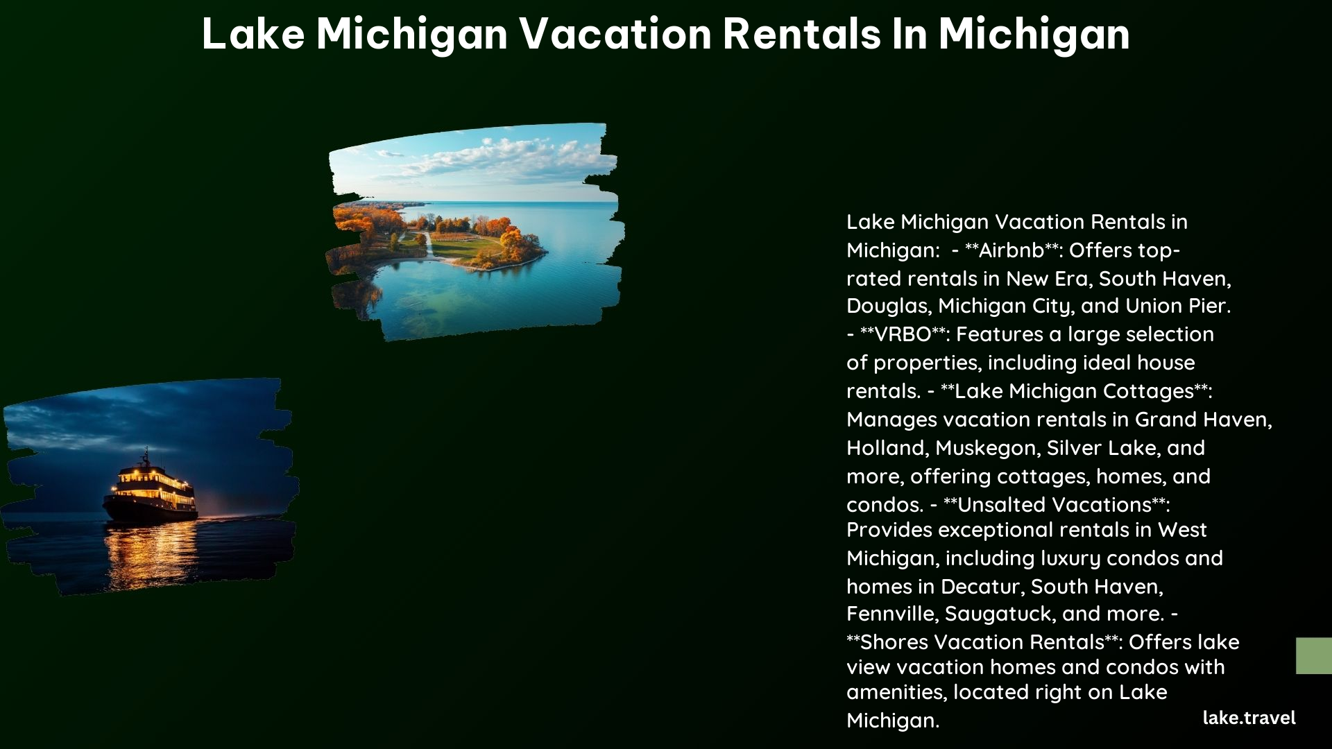 Lake Michigan Vacation Rentals in Michigan