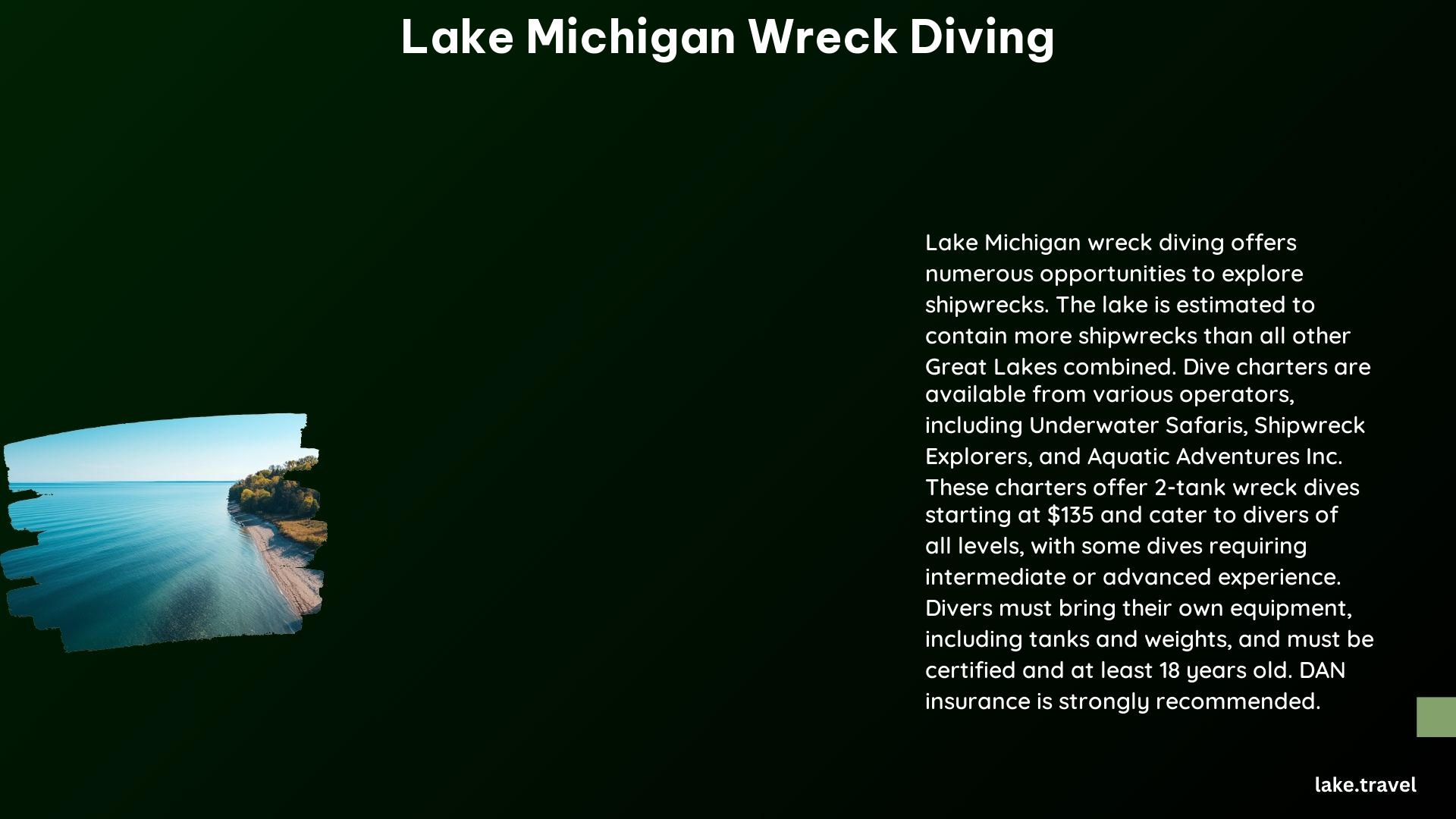 Lake Michigan Wreck Diving