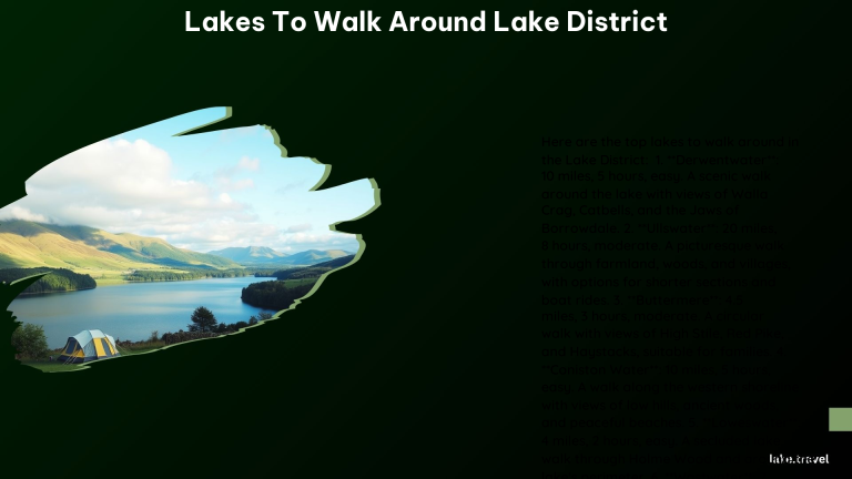 Lakes to Walk Around Lake District