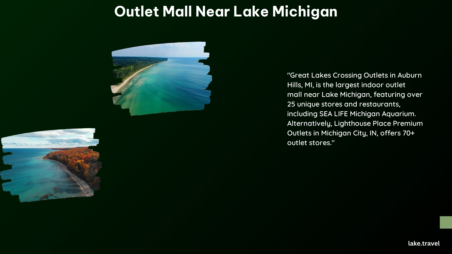 Outlet Mall Near Lake Michigan