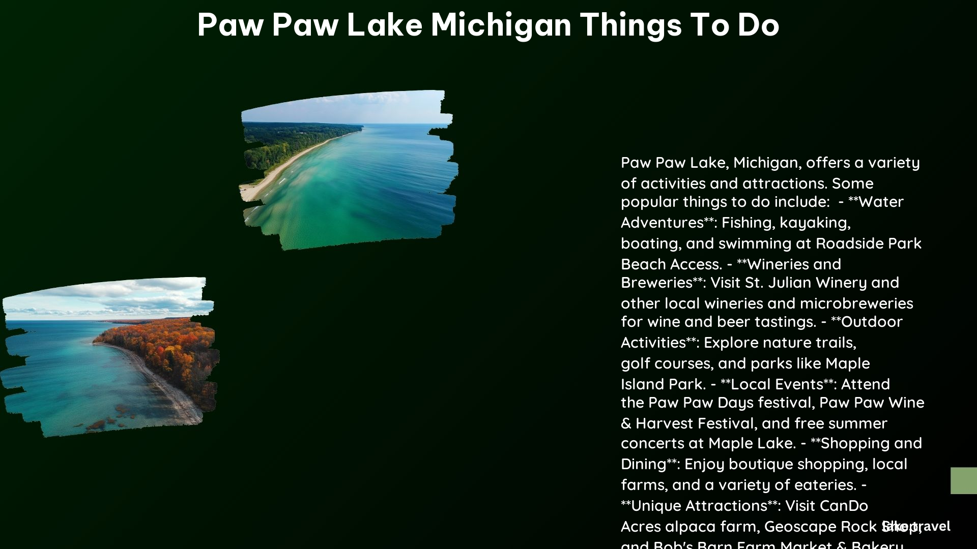 Paw Paw Lake Michigan Things to Do