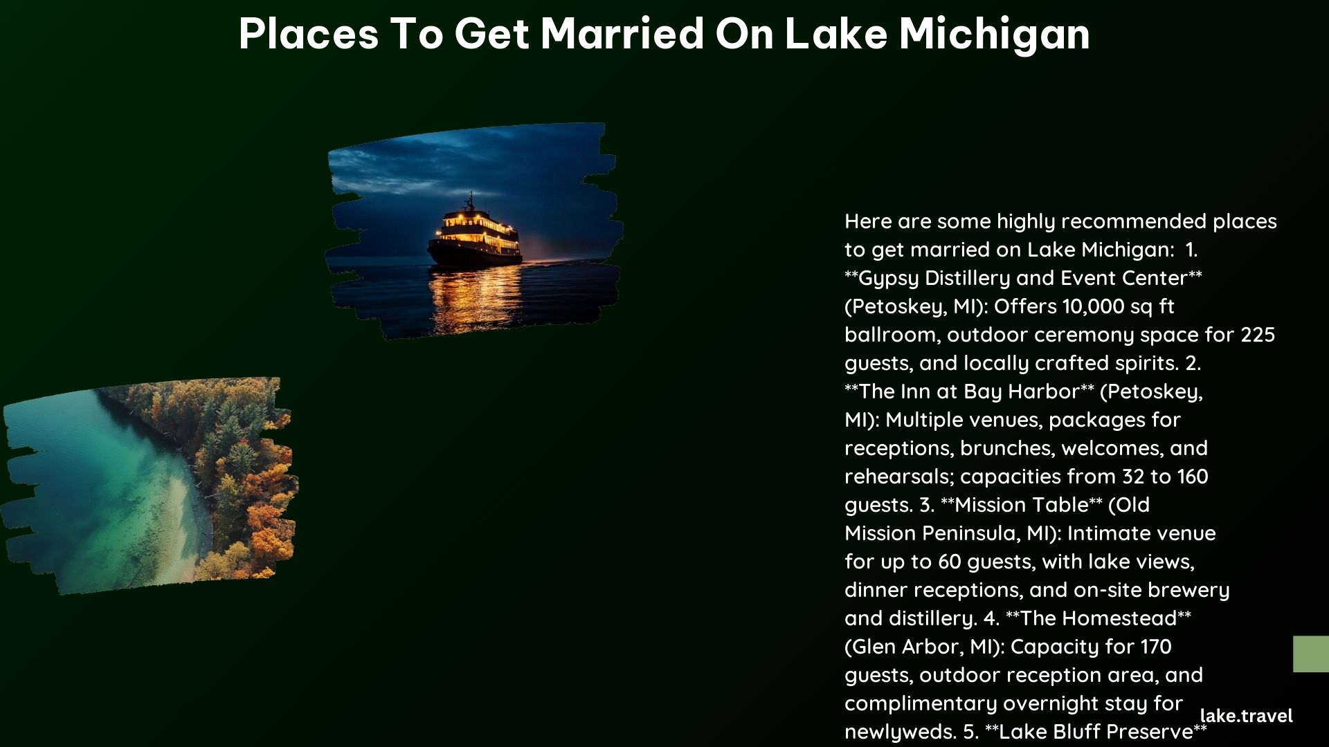 Places to Get Married on Lake Michigan