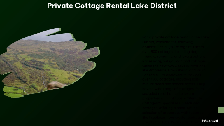 Private Cottage Rental Lake District