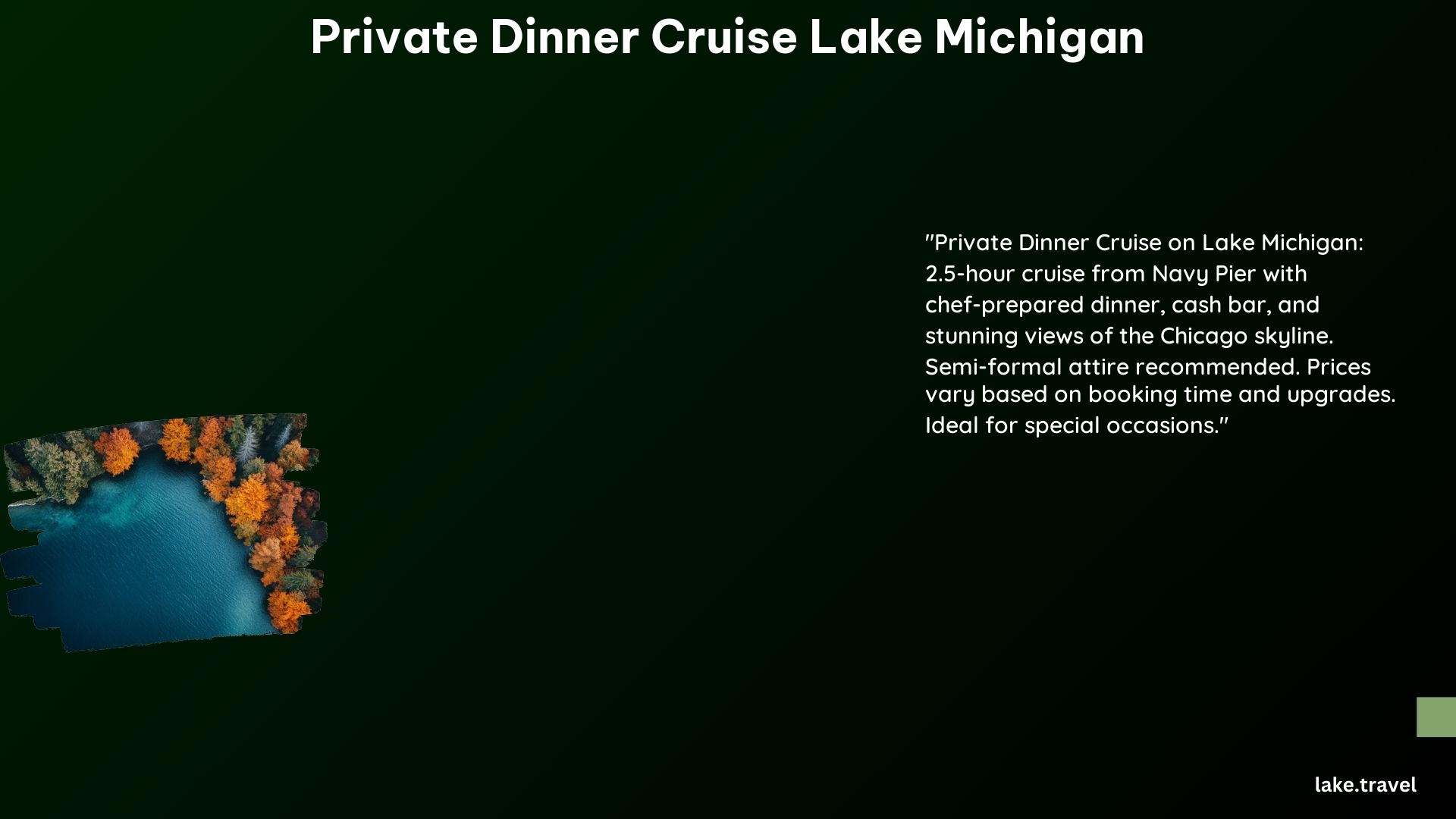 Private Dinner Cruise Lake Michigan