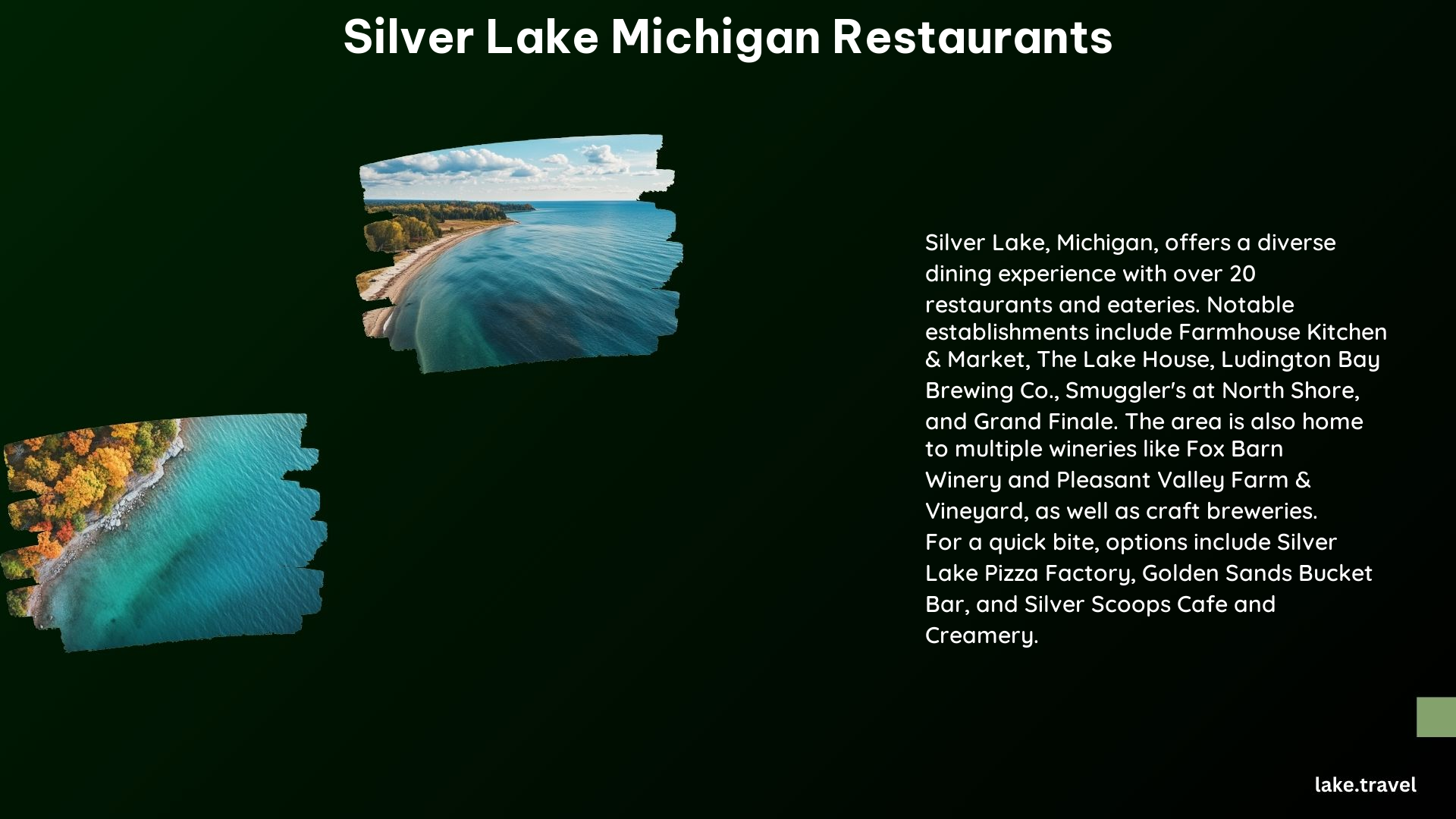 Silver Lake Michigan Restaurants