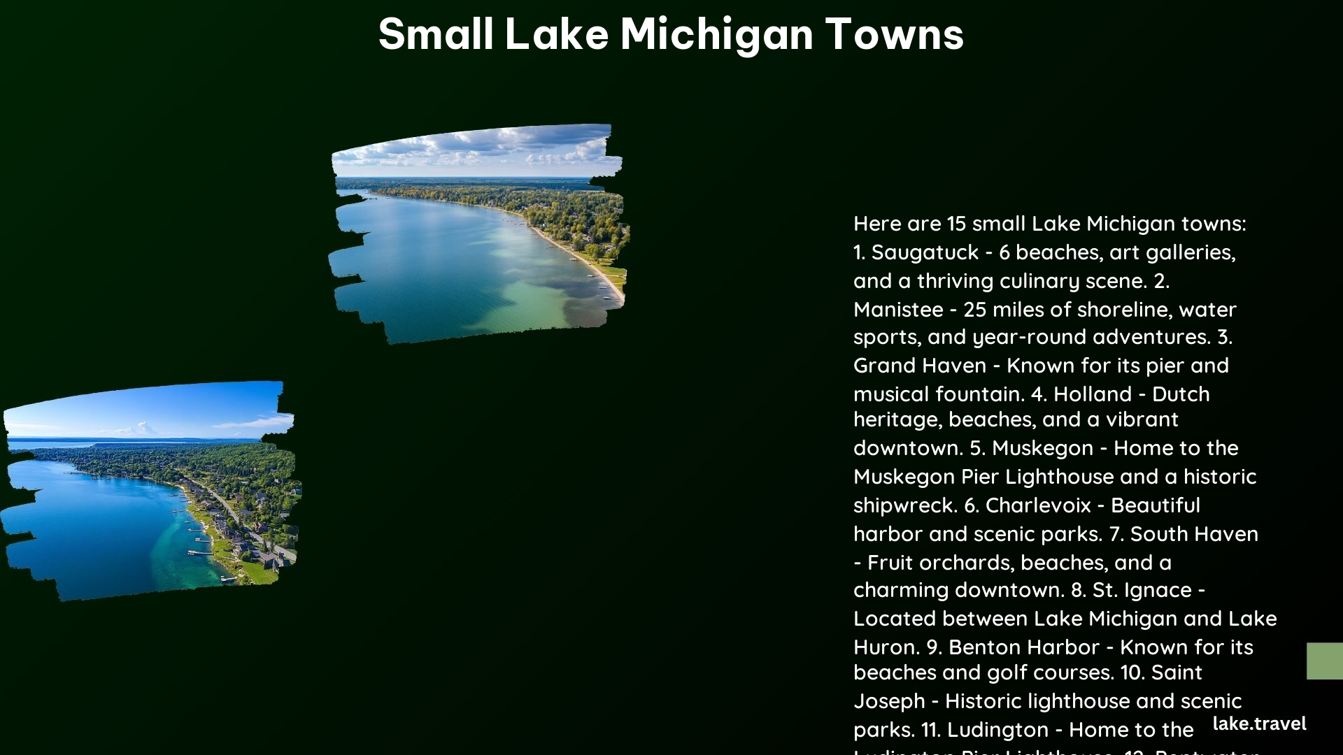 Small Lake Michigan Towns