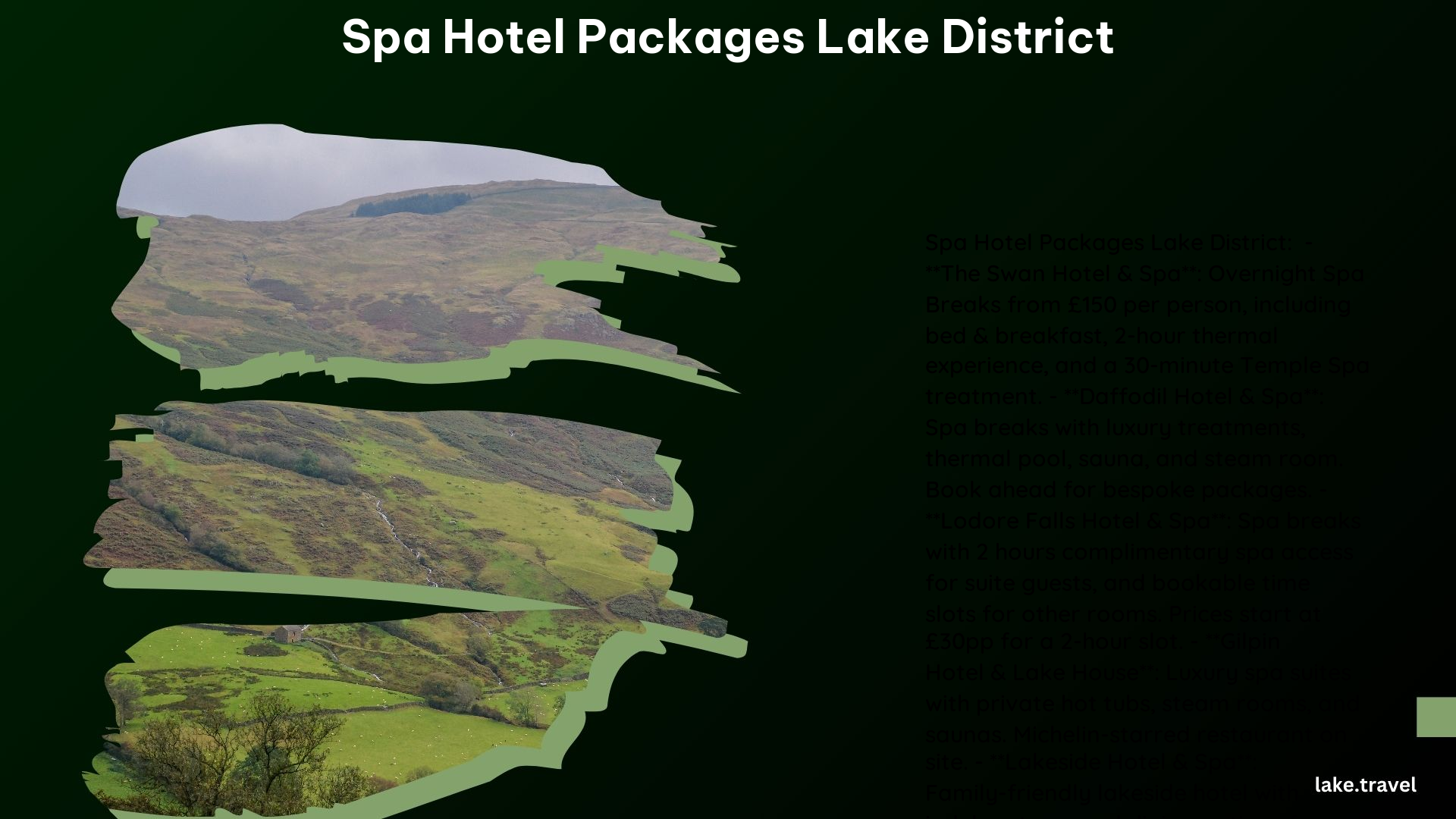 Spa Hotel Packages Lake District