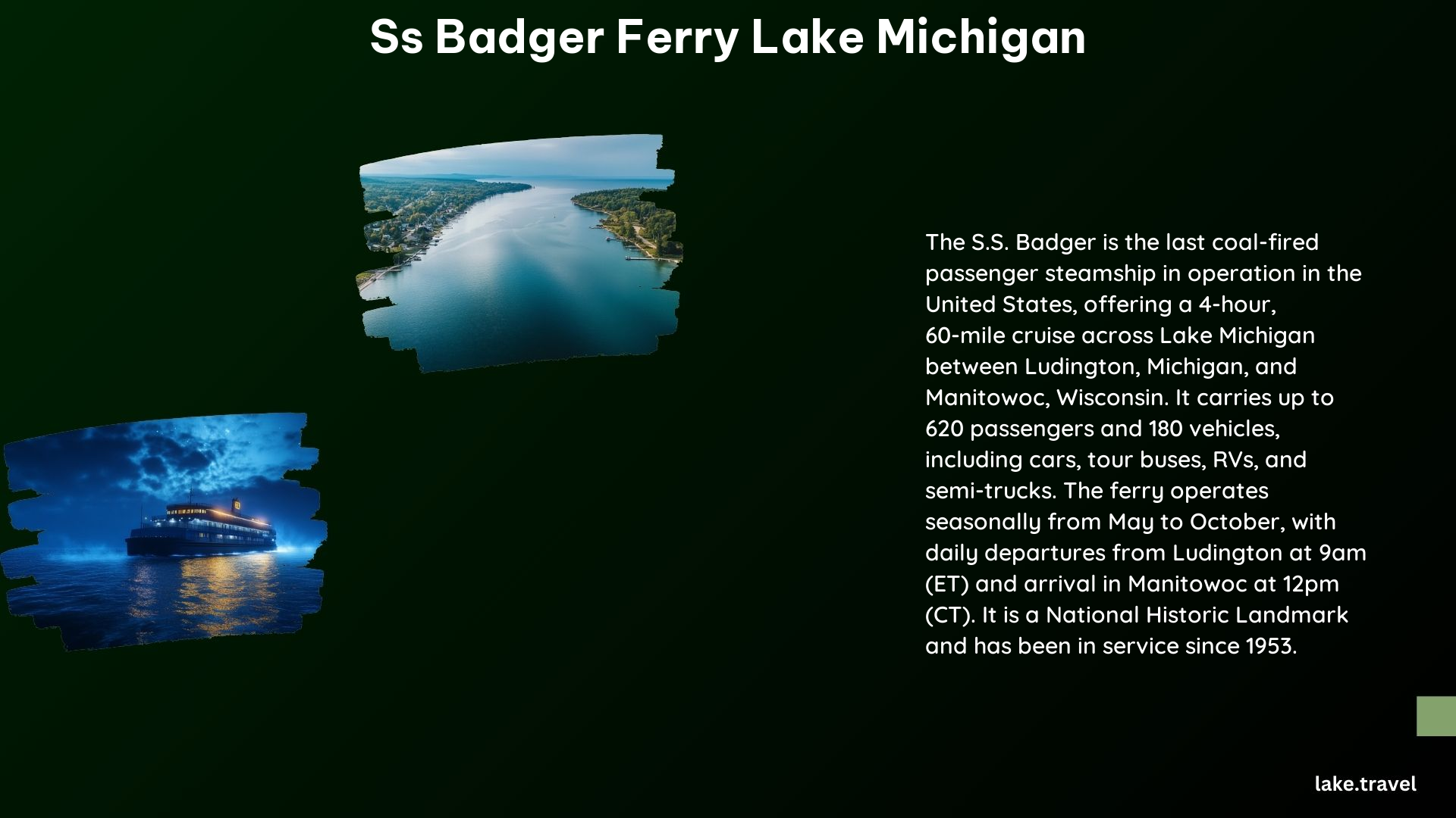 Ss Badger Ferry Lake Michigan