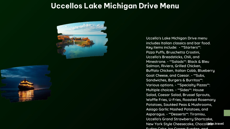 Uccellos Lake Michigan Drive Menu