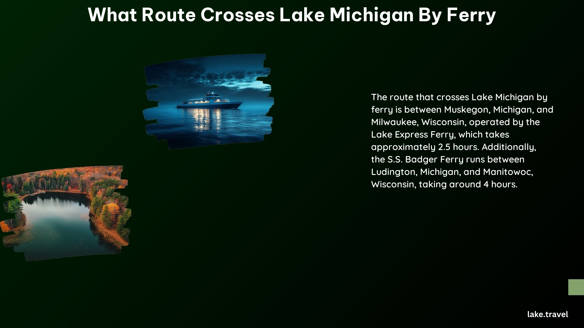 What Route Crosses Lake Michigan by Ferry