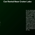 car rental near crater lake