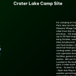 crater lake camp site