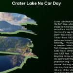 crater lake no car day