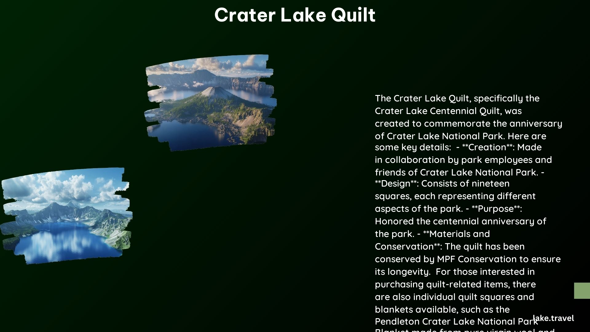 crater lake quilt