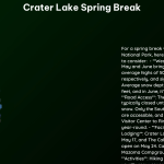 crater lake spring break