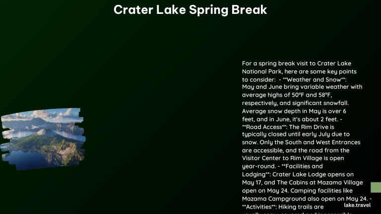 crater lake spring break