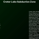 crater lake subduction zone