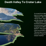 death valley to crater lake