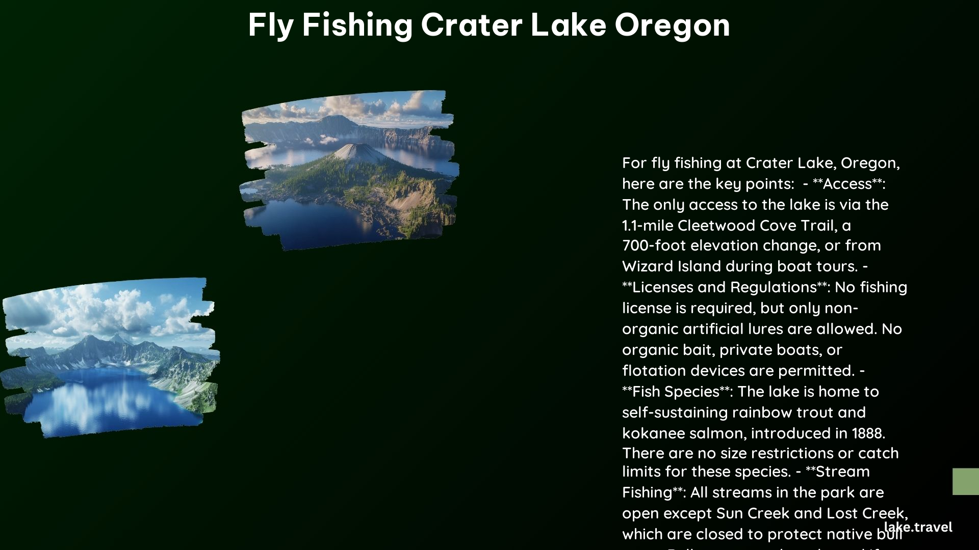 fly fishing crater lake oregon