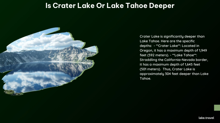 is crater lake or lake tahoe deeper