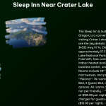 sleep inn near crater lake