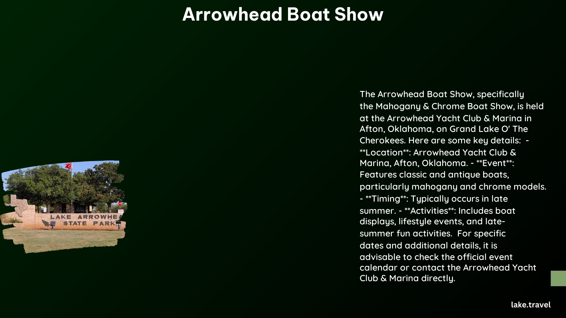 arrowhead boat show