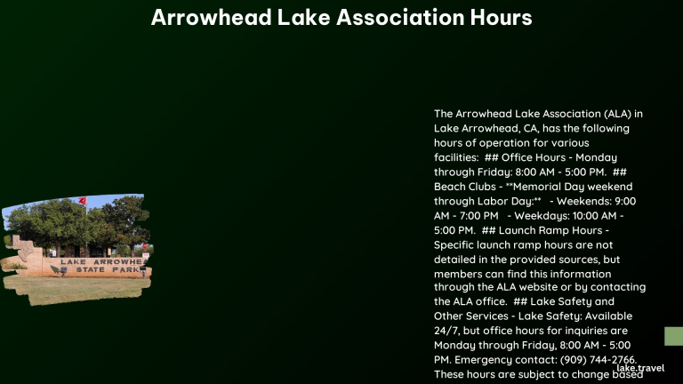 arrowhead lake association hours