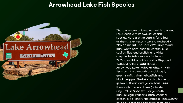 arrowhead lake fish species