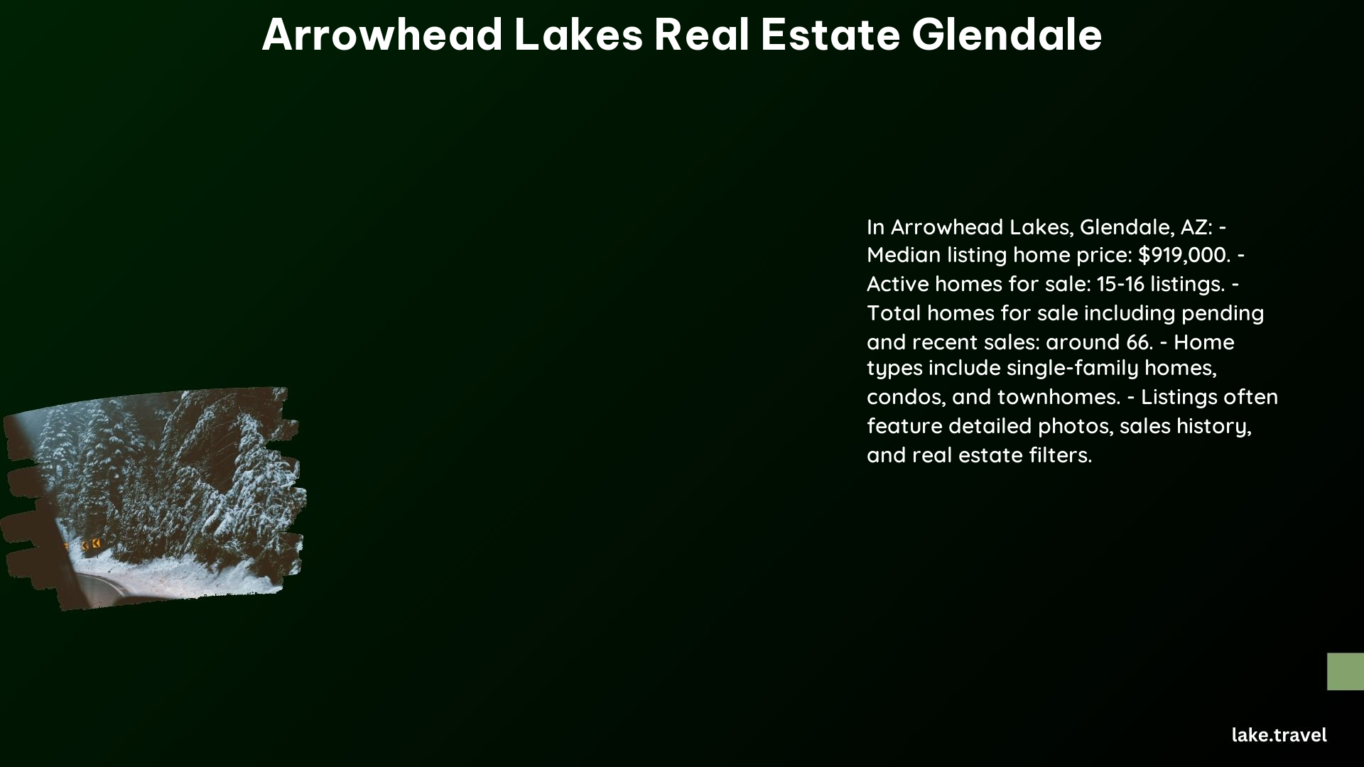 arrowhead lakes real estate glendale